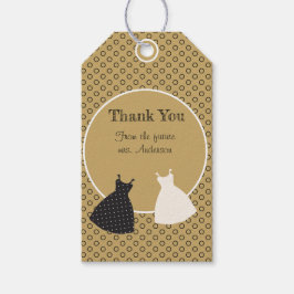 Huwelijkse Trouwdag Illustratie Sticker Cadeaulabel