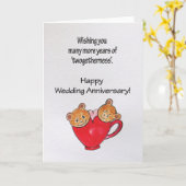 Huwelijkse trouwdagwensen kaart (Gele Bloem)