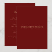 Huwelijkse uitnodigingskaart met gouden letters en kaart (Voorkant / Achterkant)