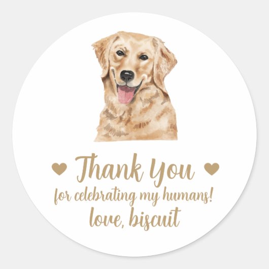 Huwelijksegenstickers met op maat gemaakte Goud Re Ronde Sticker (Voorkant)