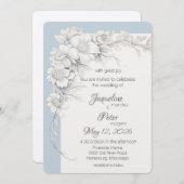 Huwelijkselegantie Flat Wedding Invitation Kaart (Voorkant / Achterkant)