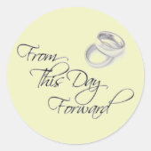 Huwelijksenvelop en geschenkzegels ronde sticker (Voorkant)