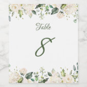 Huwelijksetiket met lijstnummer. wijn etiket (Enkel label)