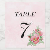 Huwelijksetiket voor het nummer van de wijntafel. wijn etiket (Enkel label)