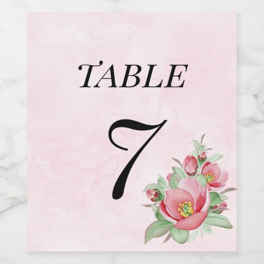 Huwelijksetiket voor het nummer van de wijntafel. wijn etiket (Enkel label)