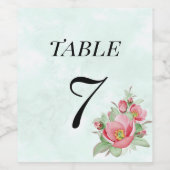 Huwelijksetiket voor het nummer van de wijntafel. wijn etiket (Enkel label)