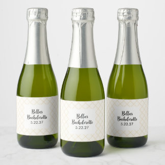 Huwelijksetiquetten voor mini-champagneflessen sparkling wijnetiket