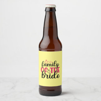huwelijksfamilie van de bruid bier etiket