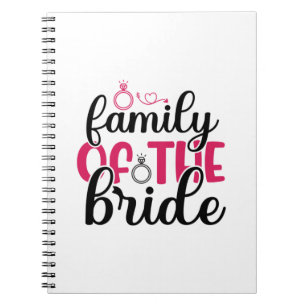 huwelijksfamilie van de bruid notitieboek