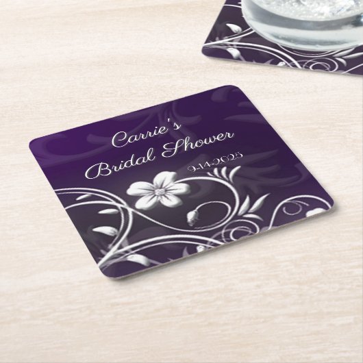 Huwelijksfeest aangepaste feestcoasters kartonnen onderzetters (Schuin)