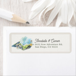 Huwelijksfeest Bergketting Retouradres Etiket