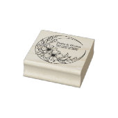 Huwelijksfeest Bloemen Maan Mailing Decor Elegant Rubberstempel