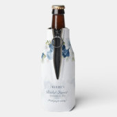 Huwelijksfeest Bloemige Eucalyptus Succulent Op Ma Flesjeskoeler (Fles Achterkant)