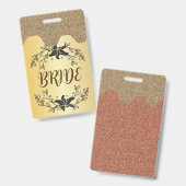 Huwelijksfeest bruid badge lint (Voor- en achterkant)