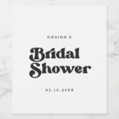 huwelijksfeest, bruidsfeest, retro vintage, elegan wijn etiket (Enkel label)