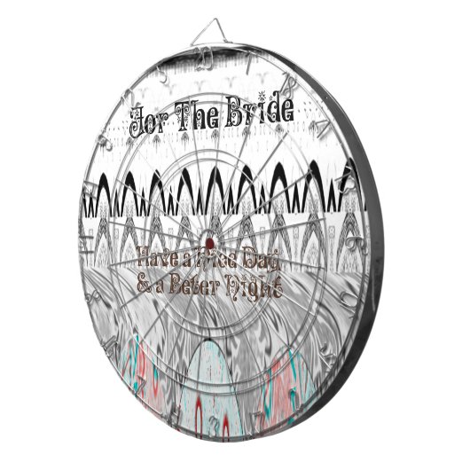 Huwelijksfeest Cadeau Kunstprint Dartbord (Voorkant Rechts)