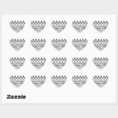 Huwelijksfeest Cadeau Kunstprint Hart Sticker (Vel)