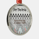 Huwelijksfeest Cadeau Kunstprint Metalen Ornament (Rechts)