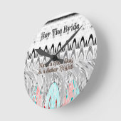 Huwelijksfeest Cadeau Kunstprint Ronde Klok (Hoek)