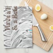 Huwelijksfeest Cadeau Kunstprint Theedoek (Quarter Fold)