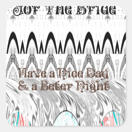 Huwelijksfeest Cadeau Kunstprint Vierkante Sticker (Voorkant)