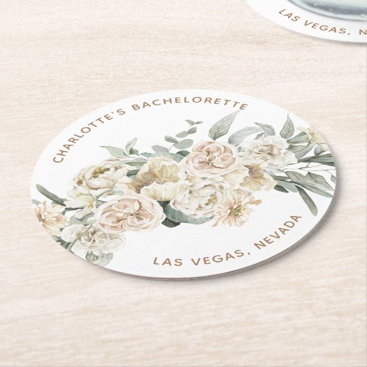 Huwelijksfeest cadeau voor meisjes op maat ronde kartonnen onderzetter (Gebogen)