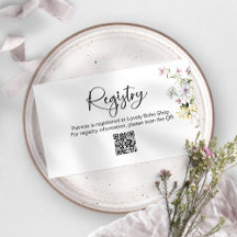 Huwelijksfeest Cadeauregister QR Kaart Inzet 