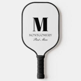 Huwelijksfeest Cadeaus Monogram Beste Man  Pickleball Paddle