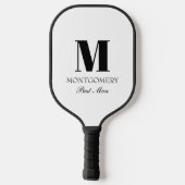 Huwelijksfeest Cadeaus Monogram Beste Man  Pickleball Paddle (Achterkant)