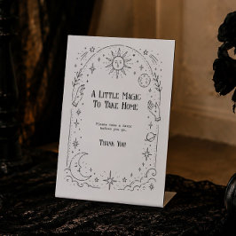 Huwelijksfeest cadeautje voor Celestial Halloween  Reclamebord Met Voetstuk