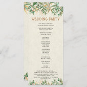 Huwelijksfeest & ceremonie programmakaart (Voorkant / Achterkant)