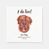 Huwelijksfeest cocktail servetten voor honden (Voorkant)
