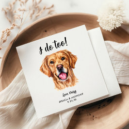 Huwelijksfeest cocktail servetten voor honden
