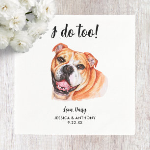 Huwelijksfeest cocktail servetten voor honden