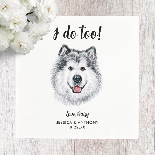 Huwelijksfeest cocktail servetten voor honden