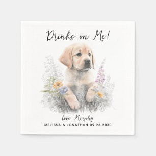 Huwelijksfeest Cocktail voor Honden Servet