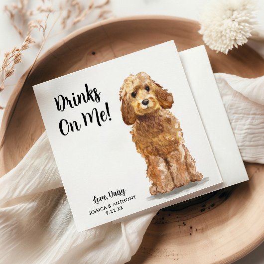 Huwelijksfeest Cocktailservetjes voor honden Servet