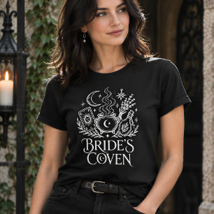 Huwelijksfeest Coven Heks Halloween Bruidsmeisjes T-shirt