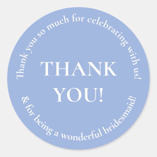 Huwelijksfeest Dank u Huwelijksgunst Sticker (Voorkant)