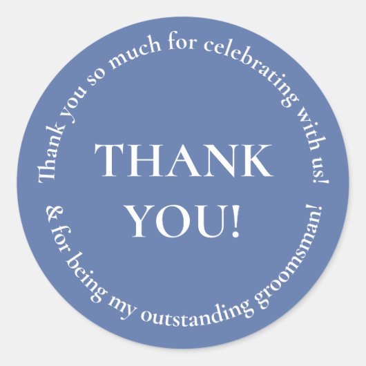 Huwelijksfeest Dank u Huwelijksgunst Sticker (Voorkant)