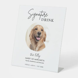 Huwelijksfeest Drankjes voor Honden Reclamebord Met Voetstuk