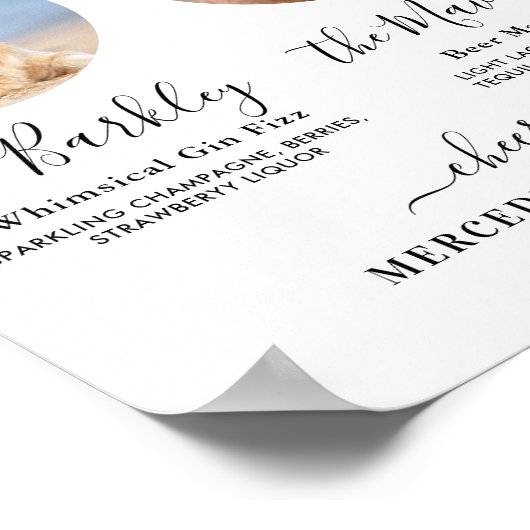 Huwelijksfeest Drinken voor Huisdieren Met Eigen F Poster (Hoek)