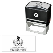 Huwelijksfeest Elegante Bloemenbruid Zelfinktende Stempel (In situ)