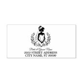 Huwelijksfeest Elegante Bloemenbruid Zelfinktende Stempel (Design)