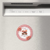 Huwelijksfeest Favoriet Gingham Picknick op het pl Magneet (Insitu (Vaatwasser))