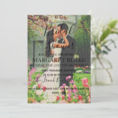 Huwelijksfeest Foto Verlovingsfeest Uitnodiging (Staand voorkant)