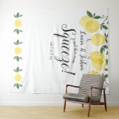 Huwelijksfeest Fotobackdrop Hoofdsqueeze Citroenen Wandkleed (In Situ (horizontaal))