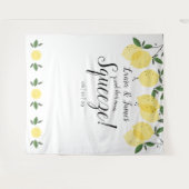 Huwelijksfeest Fotobackdrop Hoofdsqueeze Citroenen Wandkleed (Voorkant (horizontaal))