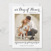 Huwelijksfeest Fotografie met Hond Modern Engageme Aankondiging (Voorkant)