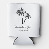 Huwelijksfeest gunsten Palm Tree Beach Meisjes Wee Blikjeskoeler (Voorkant)